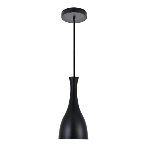 Living District Aiken 1-Light Modern Aluminum Pendant in Black - Picture 1 of 6