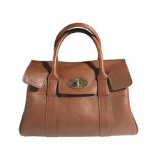 Mulberry Small Leather Bayswater Handbag | Brown |Size: W:26cm x H:16cm x D:14cm