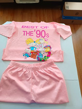 Girls M Pink Rugrats 90s Graphic 2-Piece Set short Sleeve T-Shirt Pants
