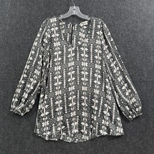 Show Me Your Mumu Donna Michelle Tunic Top Women's XS Black White Boho Pattern