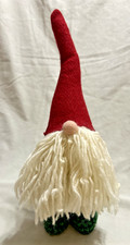 12'' Nordic Christmas Red Gnome Decoration   Handcrafted Tabletop Holiday Decor
