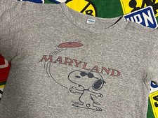 Cute Snoopy Bleached Print Made in USA Champion Vintage Print T-shirt 70s 1970s