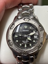 SEIKO 7N35-6030 Scuba Diver Black Dial Stainless Steel Men