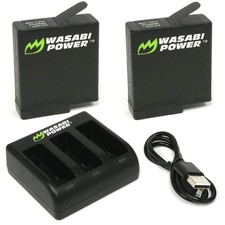 Wasabi Power Battery 2-Pack and Charger for GoPro HERO7, HERO6, HERO5 Black