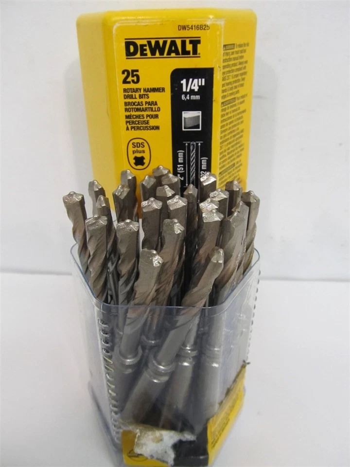 DeWalt DW5416B25 , 1/4" x 2" x 4", SDS Plus, Hammer Drill Bit (PK 25)