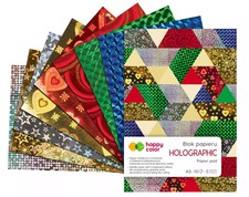 5902979019067 Blok HOLOGRAPHIC A4 10 ark 70g  Happy Color Happy Color