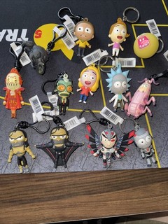 Rick and Morty Keychain and Mini Figure Set Lot Of 13