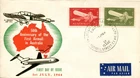 1964 50th Anniversary of the First Airmail in Australia - ACCA FDC Green/Red