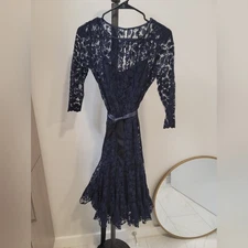 Teri Jon by Rickie Freeman Lace Pintuck Sz 2