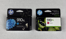 HP 910XL High Yield Magenta, Cyan Original Ink Cartridge 2 pack NIB