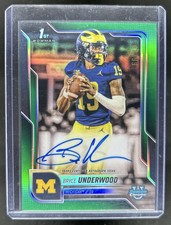 2025 Bowman Chrome University Bryce Underwood Auto 1st Green Refractor #/99