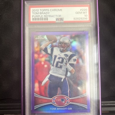2012 Topps Chrome Tom Brady Purple Refractor /499 PSA 10