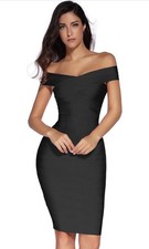 Black Body on Little Black Dress V Neck Sexy Cocktail Black Tie Dress $88