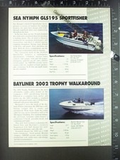 1990 1/2 pg. FEATURES on 1991 Sea Nymph GLS 19 195 & Bayliner 20 2002 TrophyBoat