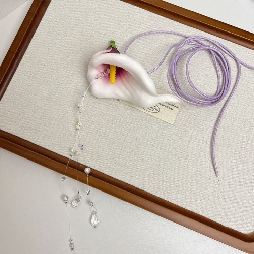 Wax Rope Flower Choker Lace Up Floral Clavicle Chain Flower Necklace Party - Picture 9 of 15
