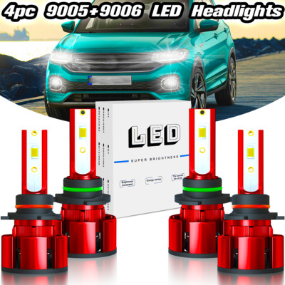 Bulbs Combo 9005 9006 LED Headlight For Ford Explorer 2002-2005 5000LM White