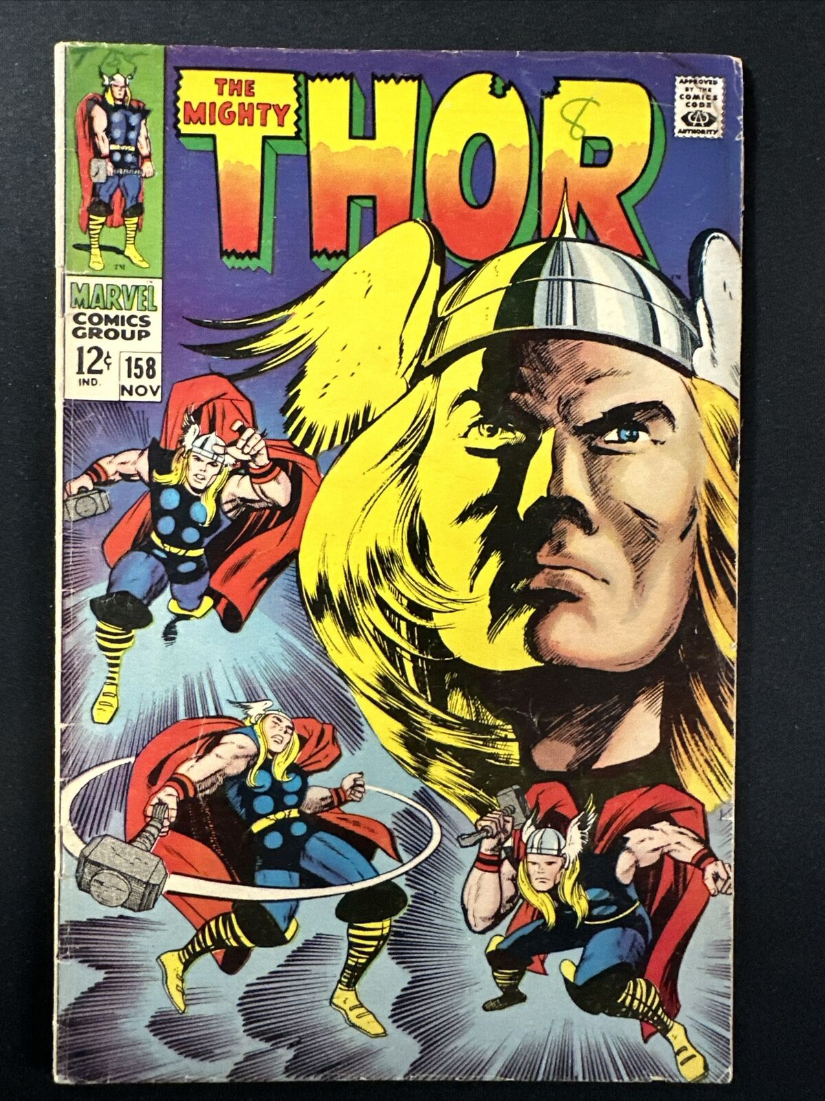 The Mighty Thor #158 Vintage Marvel Comics Silver Age 1st Print 1968 VG *A2