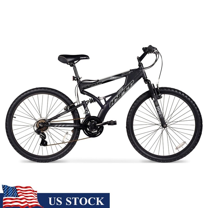 26 Inch Full Suspension Mountain Bike 21 Speed Durable Adult MTB Stylish Ride US