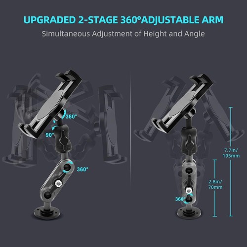 tablet holder for truck heavy duty drill base tablet car mount for ipad mini - 第 4/7 張圖片
