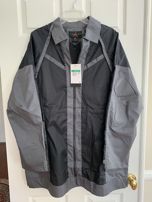 NWT Air Jordan Gray Parka Convertible Into Vest, Lightweight, Zip Closure XL