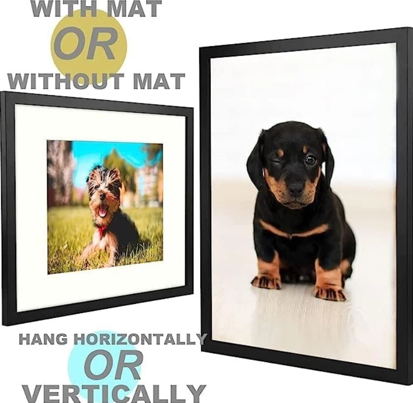 Paquete de 3 marcos de fotos de galería negros de 8x10 montaje en mesa y pared Foto 3 de 4