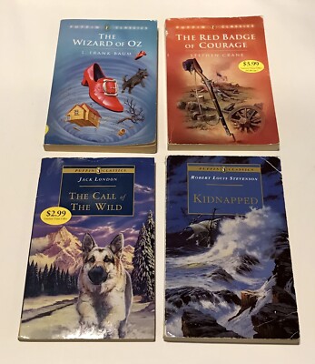 4 Puffin Classics Paperback Books.