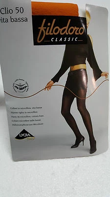 FILODORO Collants Clio 50 Taille Basse Orange 86%Polyamide 14%Élasthanne - Photo 1/2