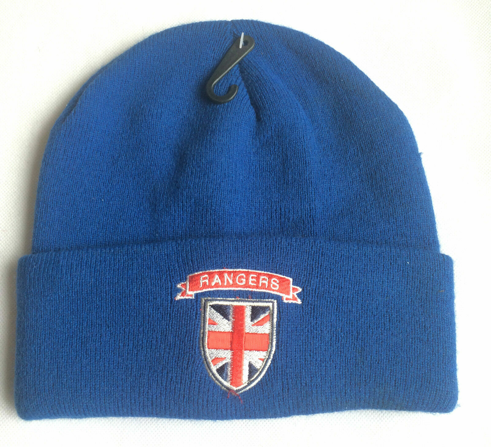 Men's Unisex Rangers Football Woolly Beanie Hat Blue Acrylic/Polyester