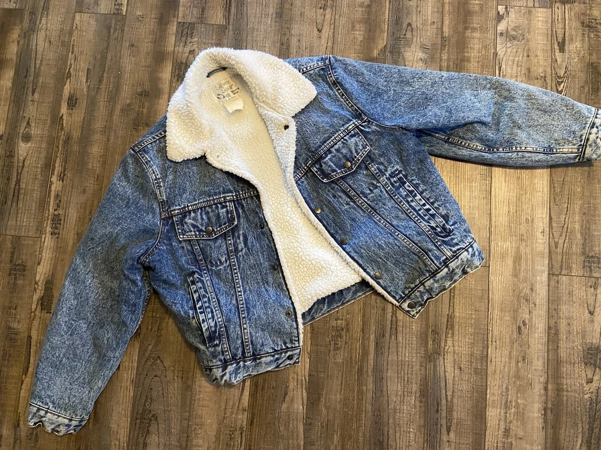 Denim sherpa shop