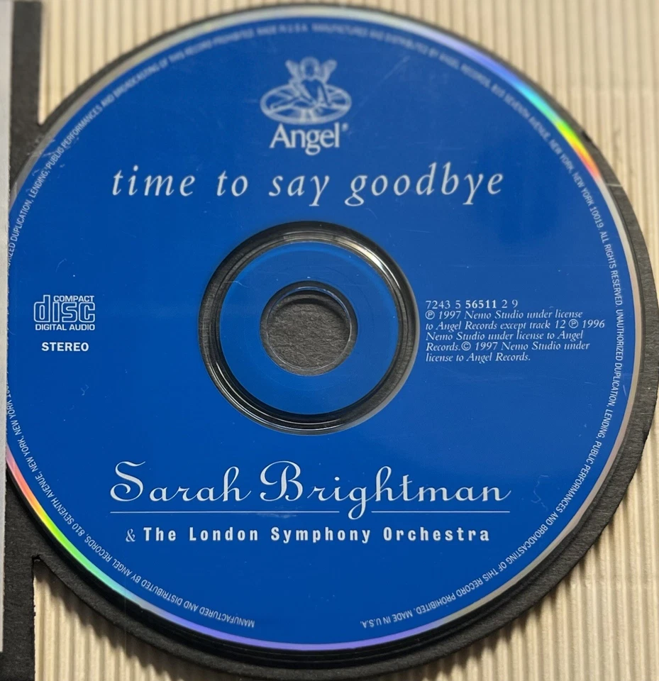 Framed Award Sarah Brightman Time To Say Goodbye Top Classical Crossover Hit ‘98 - Bild 3 von 4