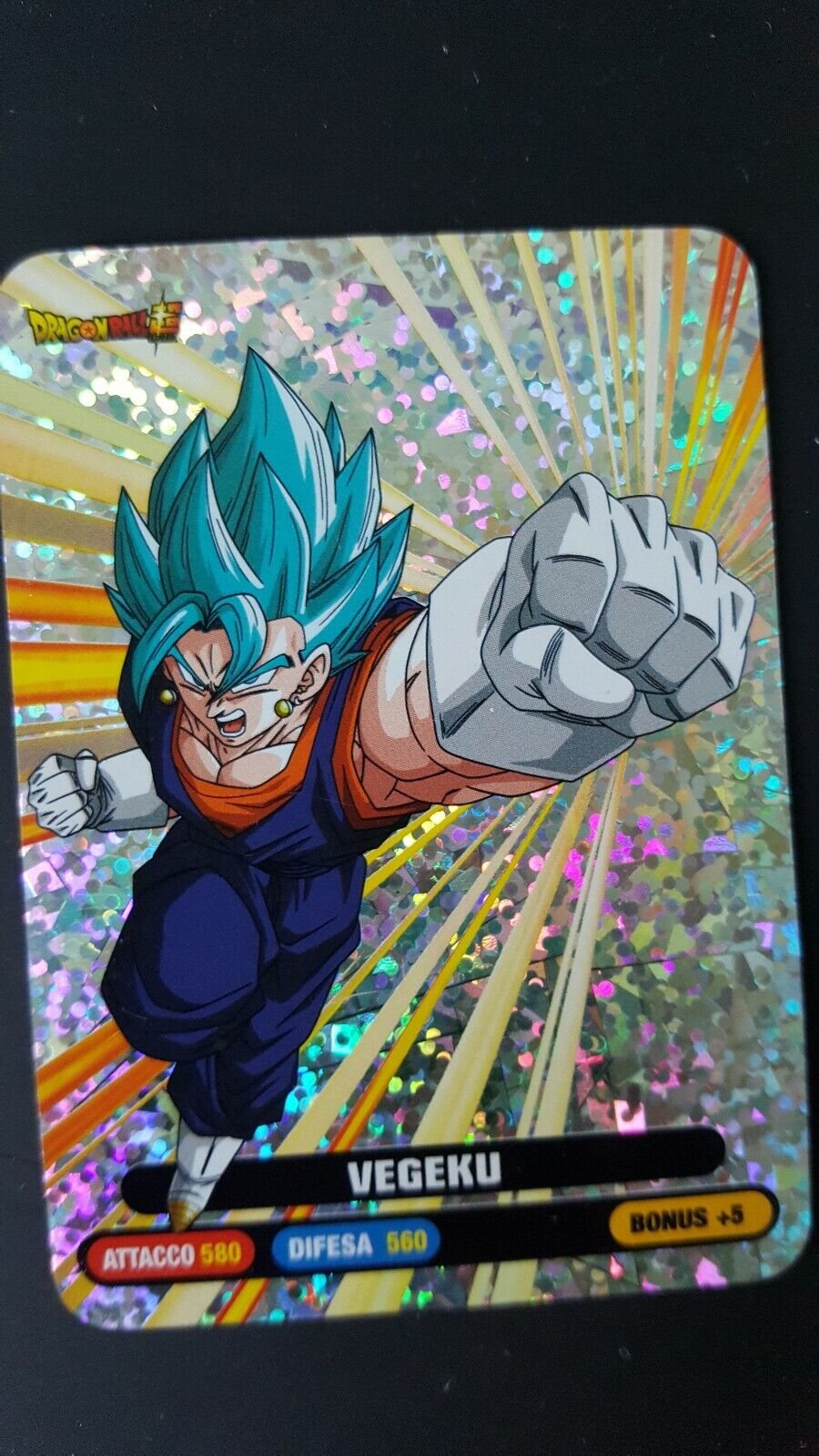 Dragon Ball Collection Lamincard N 69 Vegeku Super Sayan Blu Argento Super Ebay