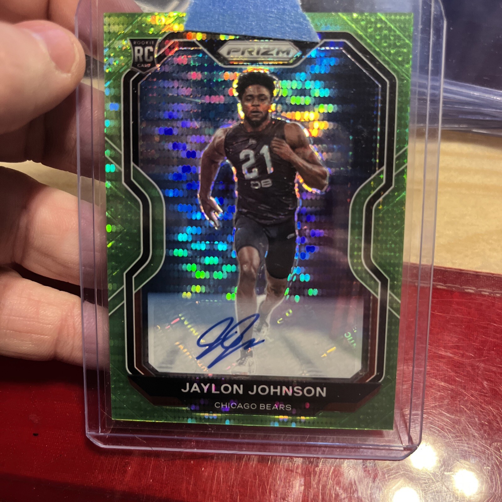 2020 Panini Prizm - #306 Jaylon Johnson Green Pulsar Auto Autograph (RC) Rookie
