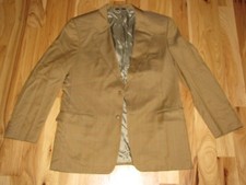 VALENTINO UOMO PURE NEW WOOL MEN'S SUIT JACKET CAMEL PLAID