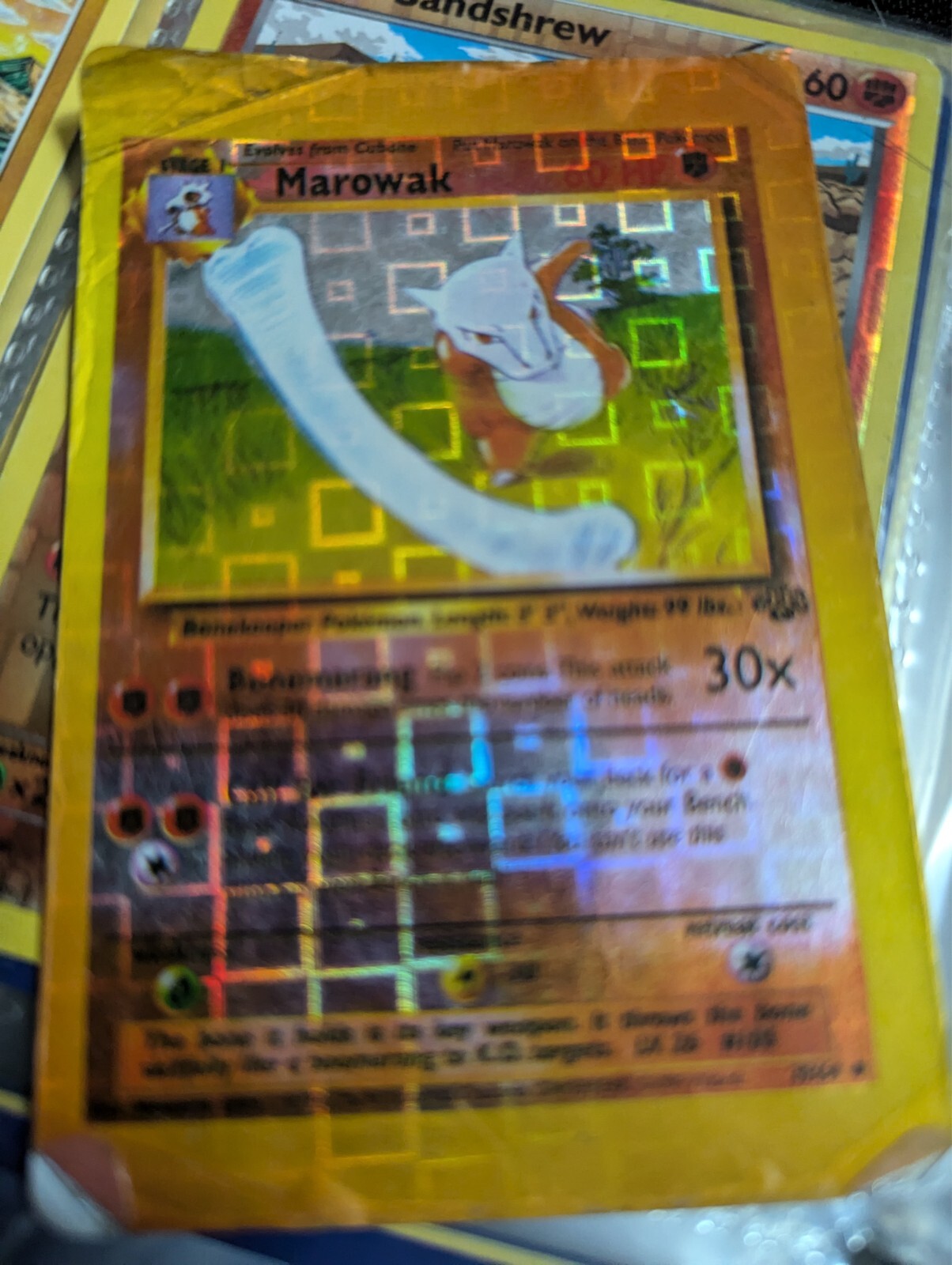 3 x Pokemon Card - Jungle 39/64 - MAROWAK (uncommon) - NM
