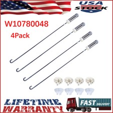W10780048 Washing Machine Suspension Rods Kit 4 Packs for Whirlpool Kenmore