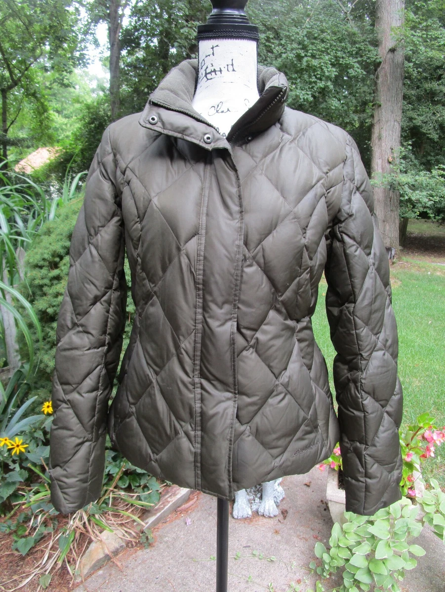 eddie bauer quilted goose down jacket