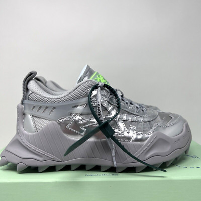 Off-White Virgil Abloh Odsy-1000 Women's Sneakers Size 5 US/ 35 EU Grey Silver