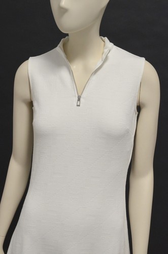 HUGO BOSS nessira sleeveless Dress mini monogram logo White size S - Picture 2 of 9