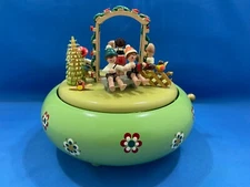 ERZGEBIRGE Spring Music Box Musical Children Wood Germany Reuge Romance Glaesser
