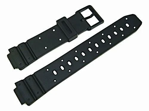 Correa de reloj Speidel Express 14 mm negra se adapta a Casio elección de hebilla negra o plateada Foto 2 de 4