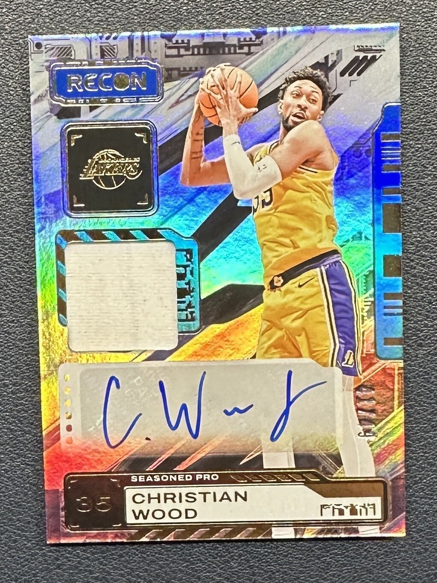 2023-24 Recon CHRISTIAN WOOD Game Used Patch AUTO Blue ? SP /49 