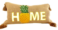 Sonoma Home Throw Pillow 14 x 26 Jute Tassels Pinapple Multicolor 848977004450
