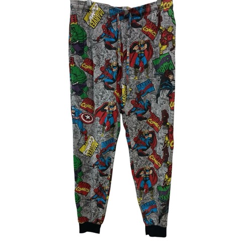 Marvel Pyjamahose Herren Größe L Jogginghose Spiderman Hulk Comics