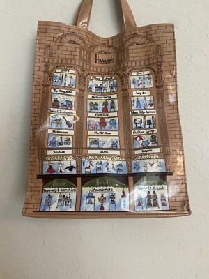 Harrods London PVC Reusable Windows Shopping Tote Bag 15