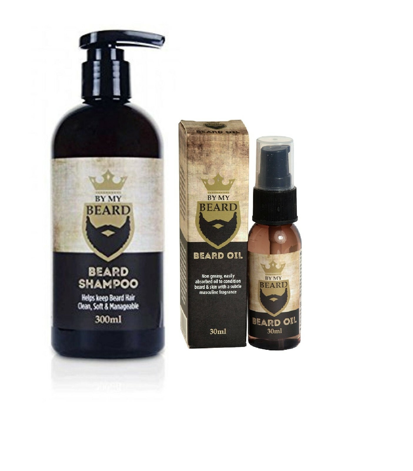 By My Beard Shampoo 300ml & By My Beard Oil 30ml - Duo Pack