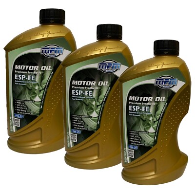 3x MPM 1Liter 0W-20 Premium Synthetic ESP-FE ÖL ACEA C5 API SN VW 508.00/509.00