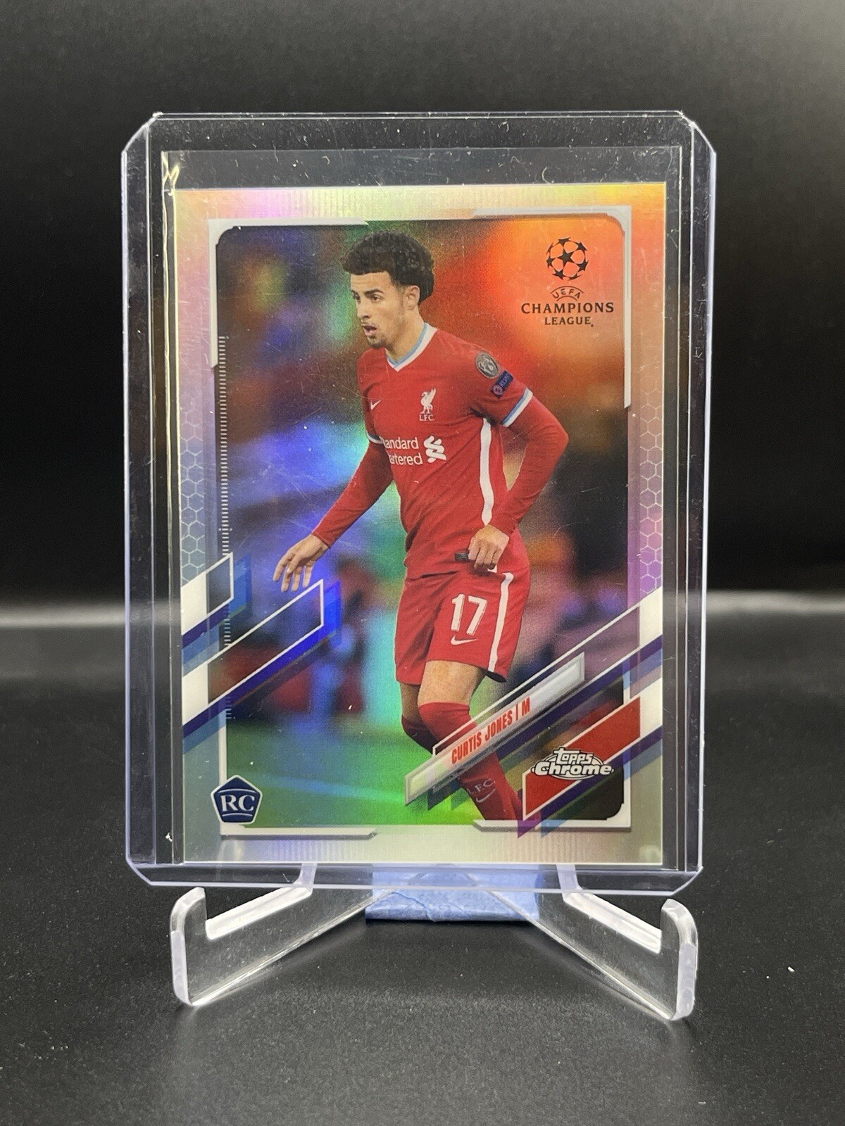 2020-21 Topps Chrome UEFA Champions League #6 Curtis Jones Refractor Rookie RC