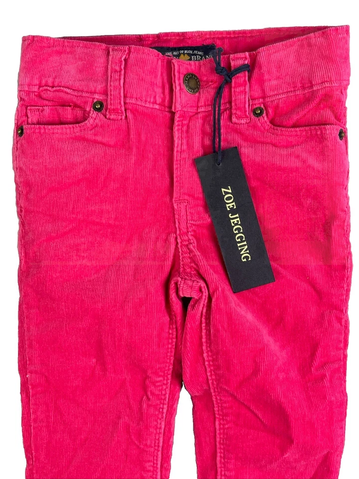 Новый с Ярлыками LUCK BRAND девочек розовый вельветовые брюки размер 3T ZOE JEGGING регулируемая талия - Изображение 2 из 4