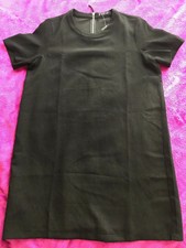 BNWT MANGO BLACK TEXTURED WORK OFFICE SHIFT DRESS SIZE XL UK 12 14 ♡♡♡