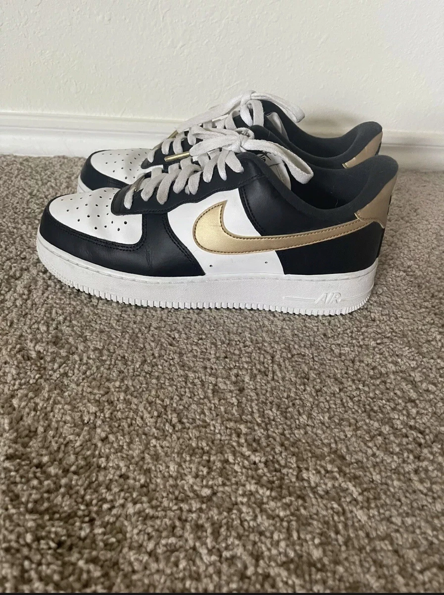 Nike Air Force 1 Black Metallic Gold White - da8481001